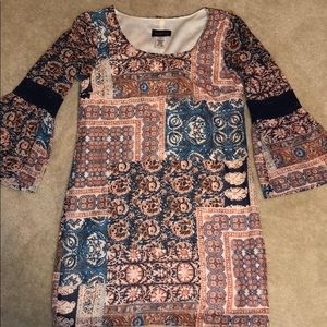 Beautiful Printed Polyester Dress TeezeMe